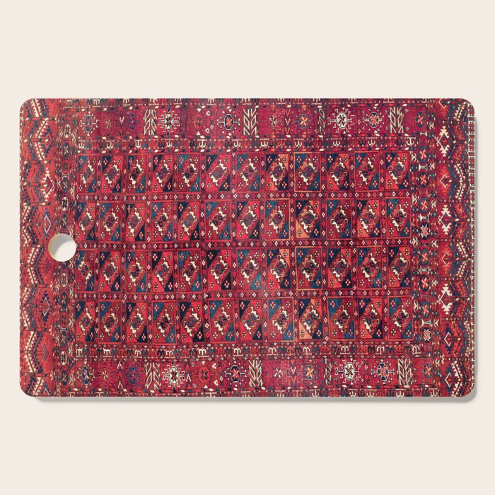 Tekke  Antique West Turkestan Rug Print Cutting Board Gallery Image 1