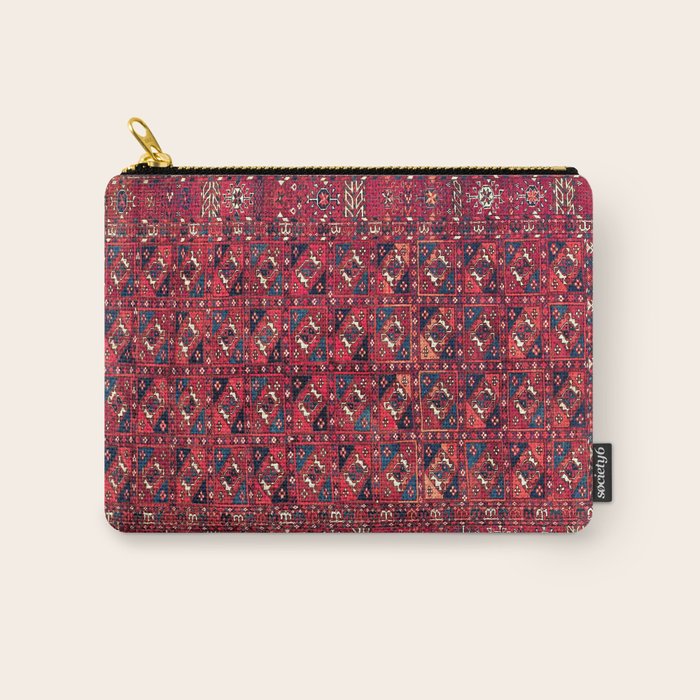 Tekke  Antique West Turkestan Rug Print Carry All Pouch Gallery Image 1