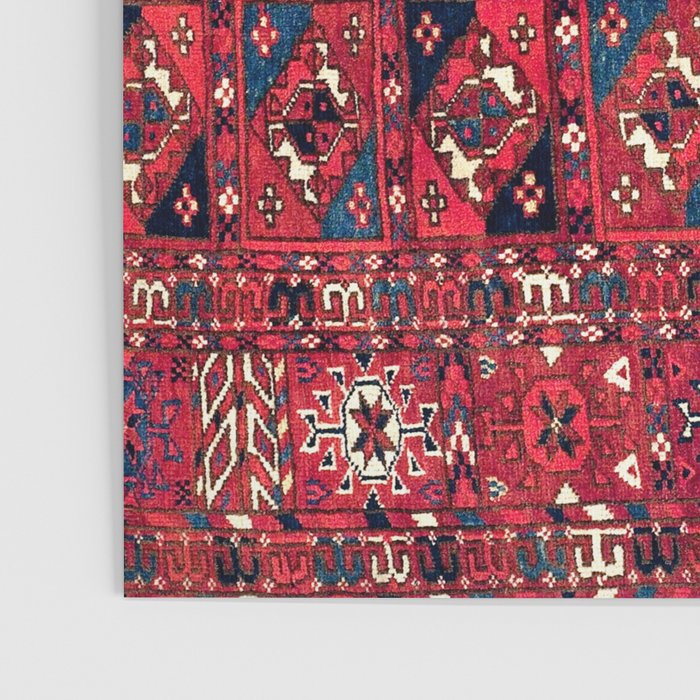 Tekke  Antique West Turkestan Rug Print Poster Gallery Image 3