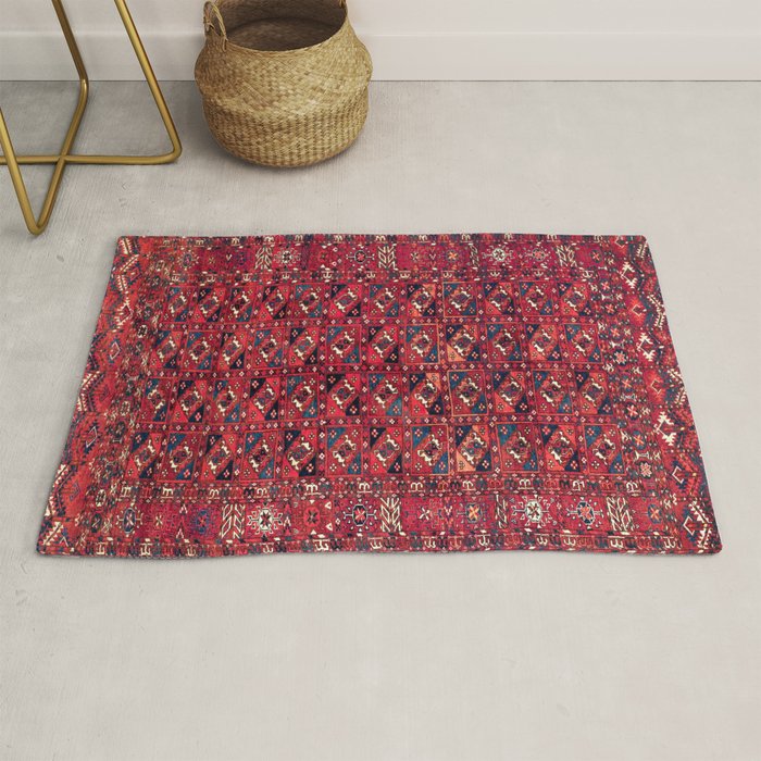 Tekke  Antique West Turkestan Rug Print Rug Gallery Image 1