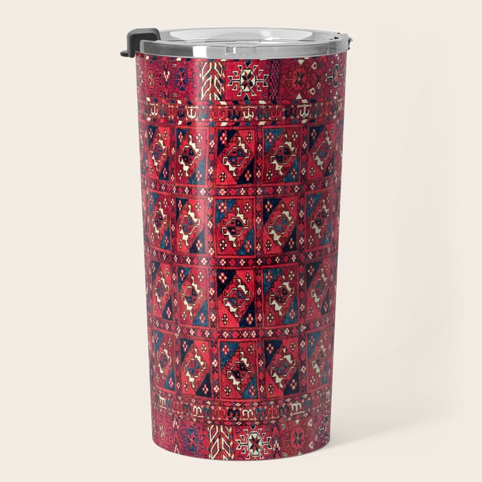 Tekke  Antique West Turkestan Rug Print Travel Mug Gallery Image 3