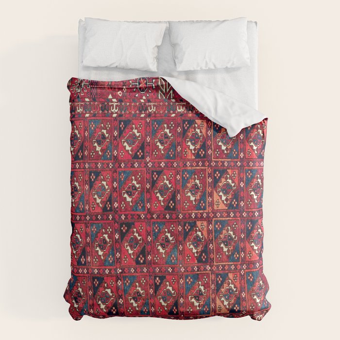 Tekke  Antique West Turkestan Rug Print Duvet Cover Gallery Image 6