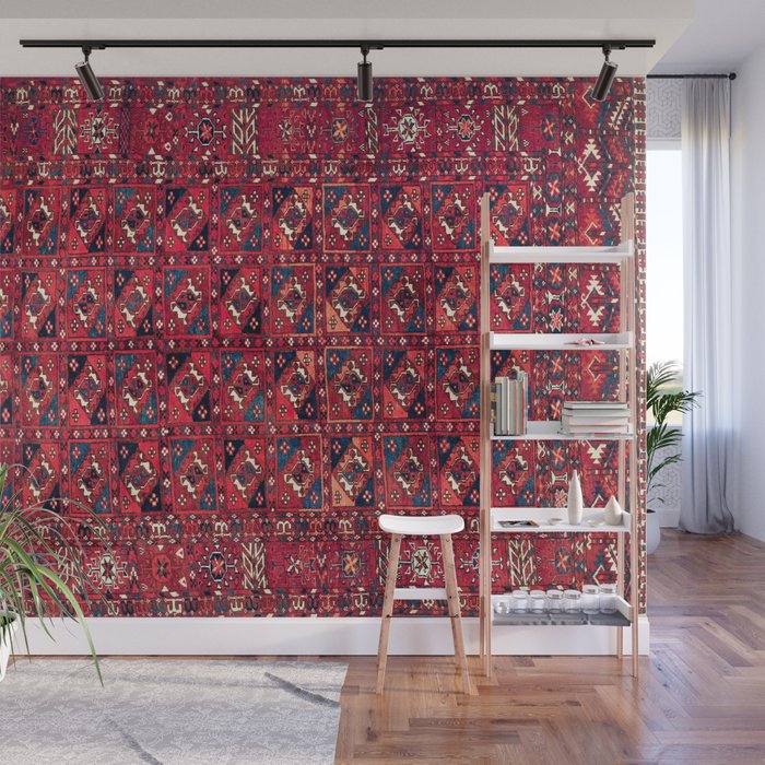 Tekke  Antique West Turkestan Rug Print Wall Mural Gallery Image 1
