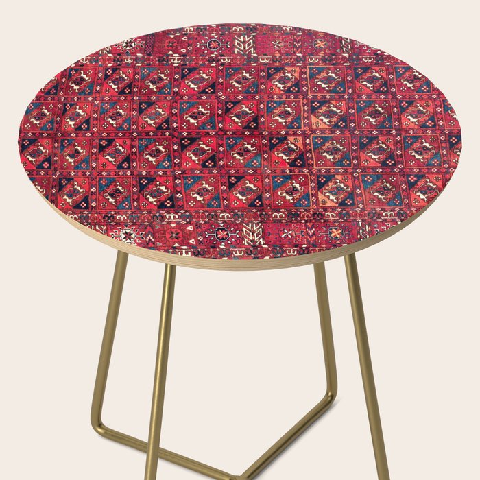 Tekke  Antique West Turkestan Rug Print Side Table Gallery Image 2