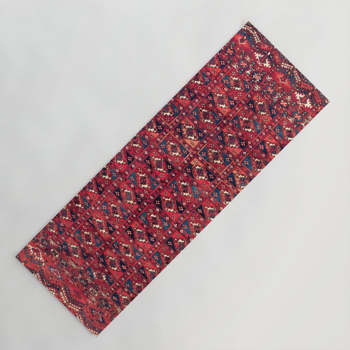 Tekke  Antique West Turkestan Rug Print Yoga Mat Gallery Image 1