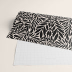Black and White Folk Leaves  Wrapping Paper Gallery Image 2