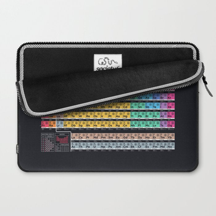 Periodic Table of Elements B - Black Laptop Sleeve Gallery Image 2