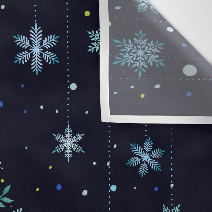 Christmas Night Tree-Snowy Wall Tapestry Gallery Image 3