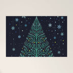 Christmas Night Tree-Snowy Welcome Mat Gallery Image 1
