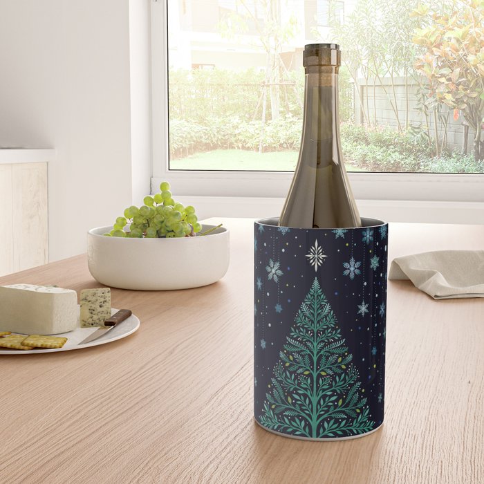 Christmas Night Tree-Snowy Wine Chiller Gallery Image 4