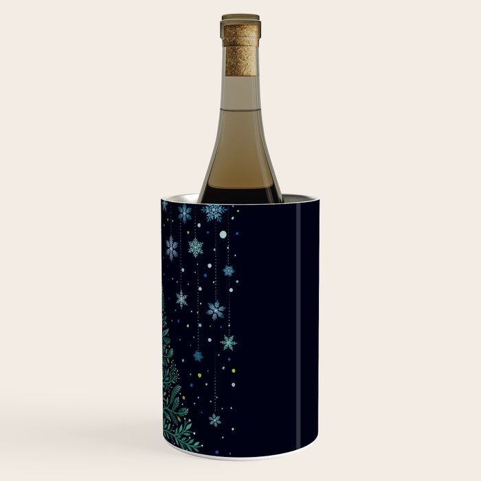 Christmas Night Tree-Snowy Wine Chiller Gallery Image 3