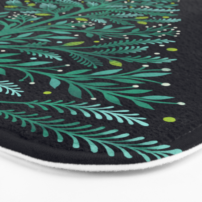 Christmas Night Tree-Snowy Bath Mat Gallery Image 3