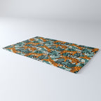 Bengal Tiger Teal Jungle Rug Gallery Image 3