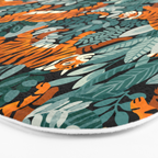 Bengal Tiger Teal Jungle Bath Mat Gallery Image 3