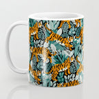 Bengal Tiger Teal Jungle Coffee Mug Gallery Image 3