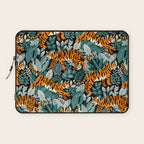 Bengal Tiger Teal Jungle Laptop Sleeve Gallery Image 1
