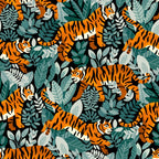 Bengal Tiger Teal Jungle Coffee Mug Gallery Image 2