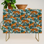 Bengal Tiger Teal Jungle Credenza Gallery Image 1