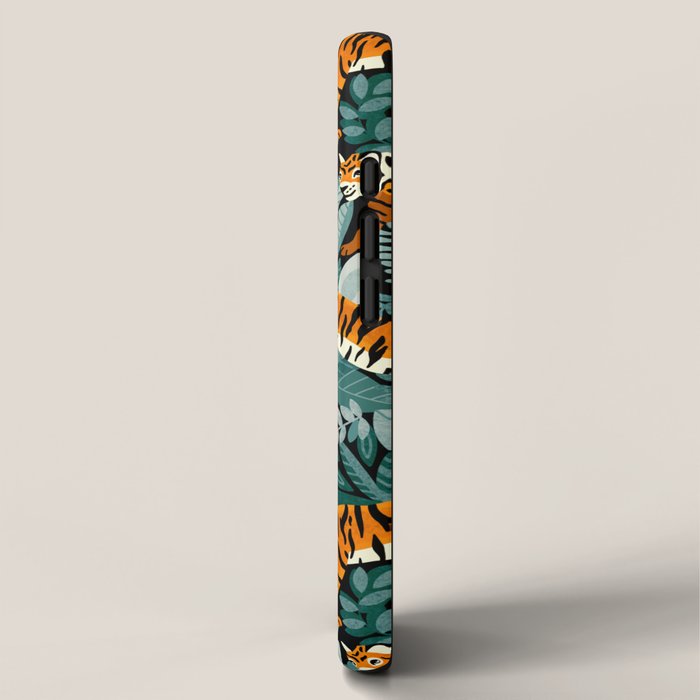 Bengal Tiger Teal Jungle iPhone Case Gallery Image 2