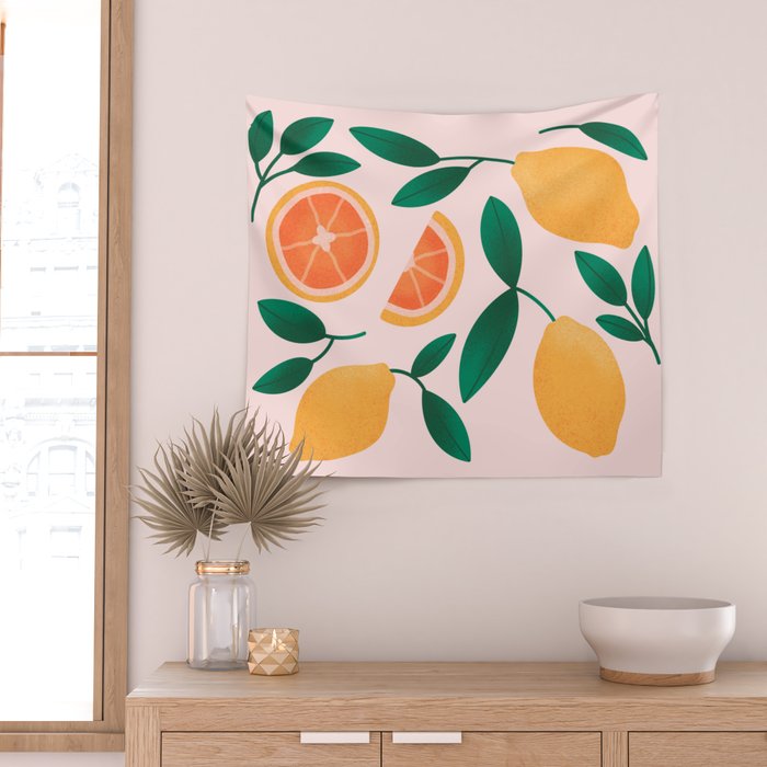 Citrus Fruits Wall Tapestry Gallery Image 2