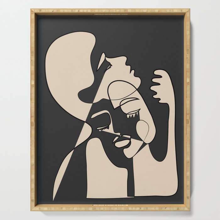Abstract Faces 13 Serving Tray Gallery Image 1