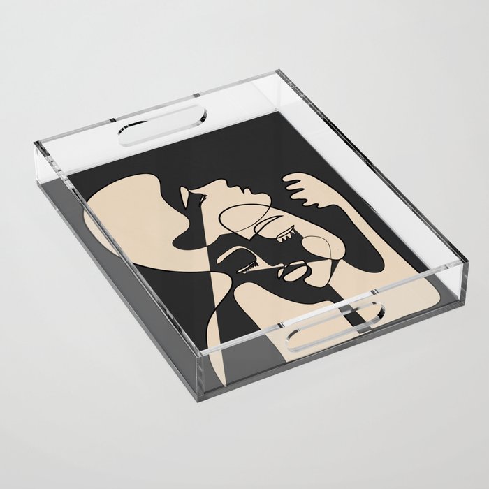 Abstract Faces 13 Acrylic Tray Gallery Image 1