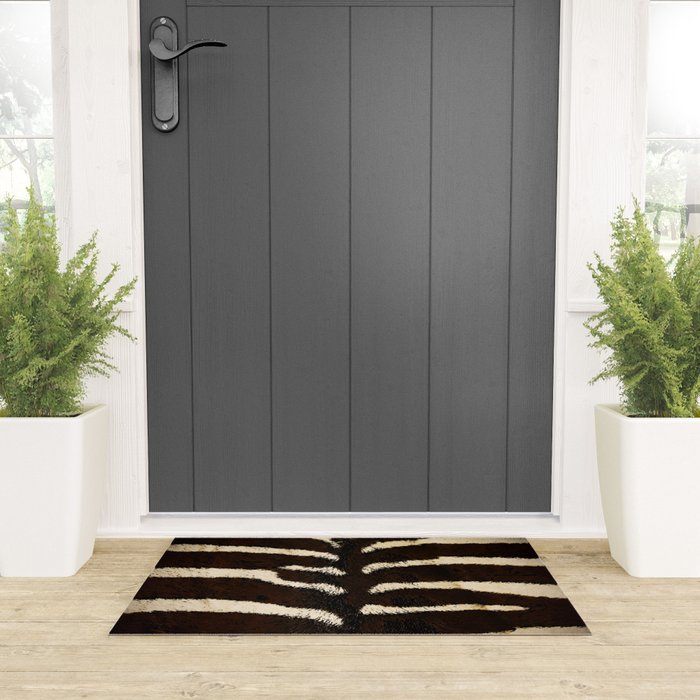 Zebra #decor #society6 #buyart Welcome Mat Gallery Image 3