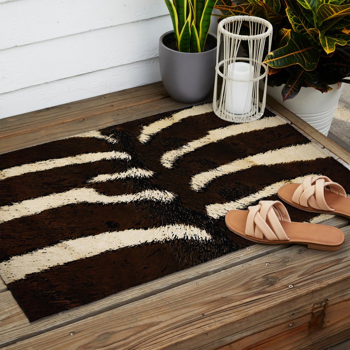 Zebra #decor #society6 #buyart Outdoor Rug Gallery Image 2