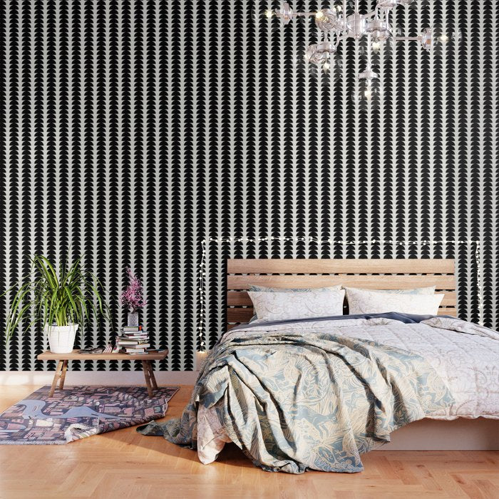 Maude Pattern - Black and White Wallpaper Gallery Image 3