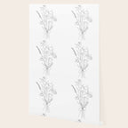 Small Wildflowers Minimalist Line Art Wallpaper Gallery Image 2