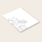 Small Wildflowers Minimalist Line Art Notebook Gallery Image 2