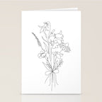 Small Wildflowers Minimalist Line Art Stationery Card Gallery Image 2
