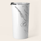 Small Wildflowers Minimalist Line Art Travel Mug Gallery Image 3