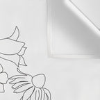 Small Wildflowers Minimalist Line Art Wall Tapestry Gallery Image 3