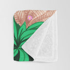 Jungle Tiger | Modern Bohemian Colorful Forest | Tropical Botanical Nature Watercolor Painting Throw Blanket Gallery Image 3