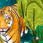 Jungle Tiger | Modern Bohemian Colorful Forest | Tropical Botanical Nature Watercolor Painting Coffee Mug Gallery Image 2