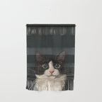 Tuxedo Cat Portrait Wall Hanging Gallery Image 1