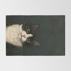 Tuxedo Cat Portrait Rug Gallery Image 2