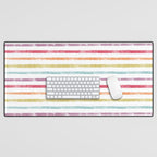 Rainbow Stripes Desk Mat Gallery Image 1