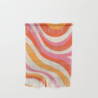 Orange Pink Abstract Retro 70s Wall Hanging Gallery Image 1