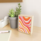 Orange Pink Abstract Retro 70s Mini Art Print Gallery Image 2