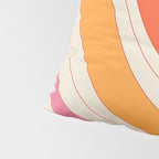 Orange Pink Abstract Retro 70s Pillow Sham Gallery Image 4