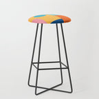 Playful Color Block Shapes in Bright Shades of Orange, Blue, Yellow, and Pink Stool Gallery Image 1