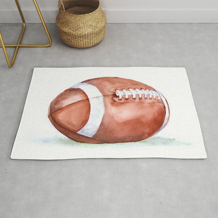 Football Watercolor Rug Gallery Image 1