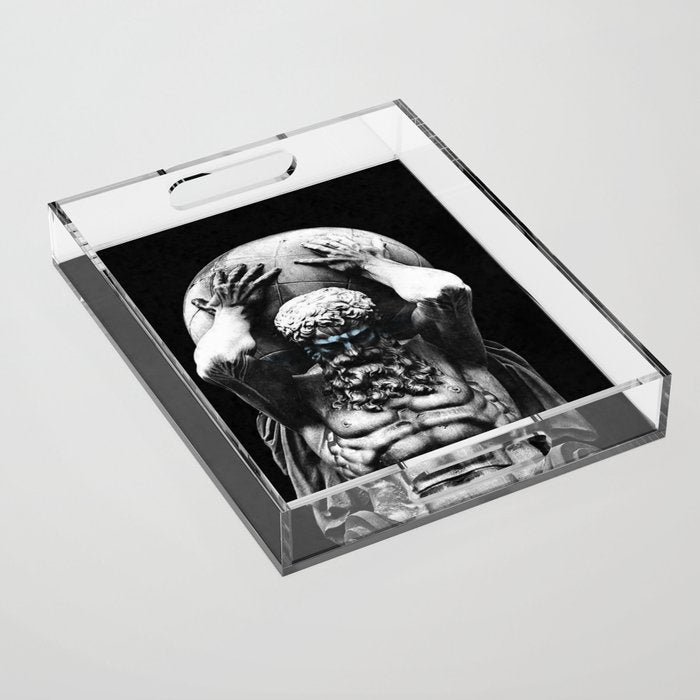 Hercules holding the whole world Acrylic Tray Gallery Image 1