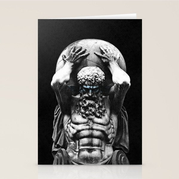 Hercules holding the whole world Stationery Card Gallery Image 2