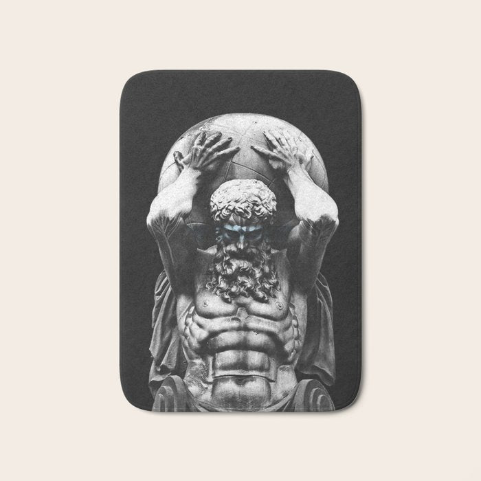 Hercules holding the whole world Bath Mat Gallery Image 1
