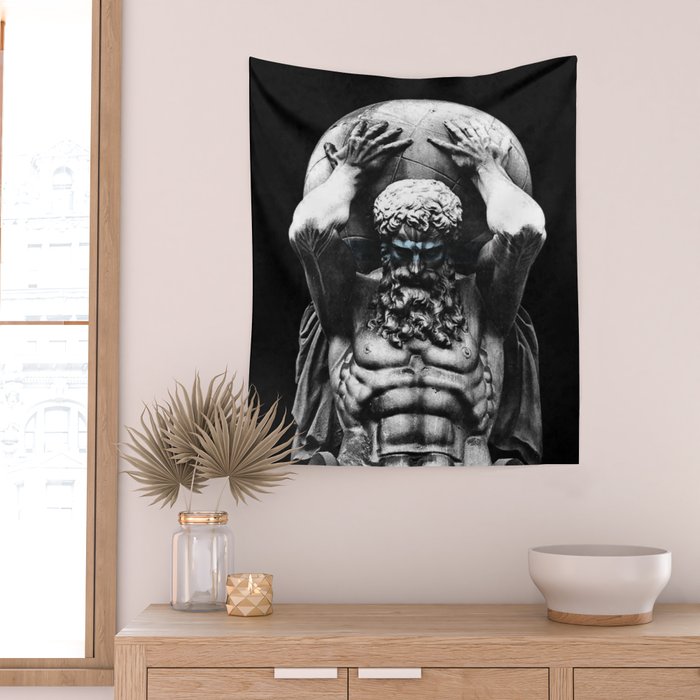 Hercules holding the whole world Wall Tapestry Gallery Image 2