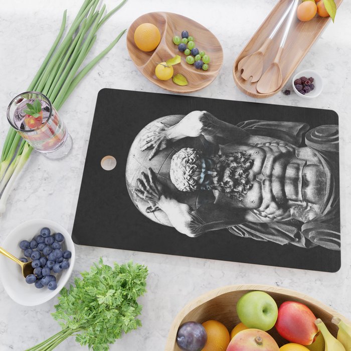 Hercules holding the whole world Cutting Board Gallery Image 2