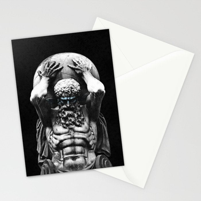 Hercules holding the whole world Stationery Card Gallery Image 2